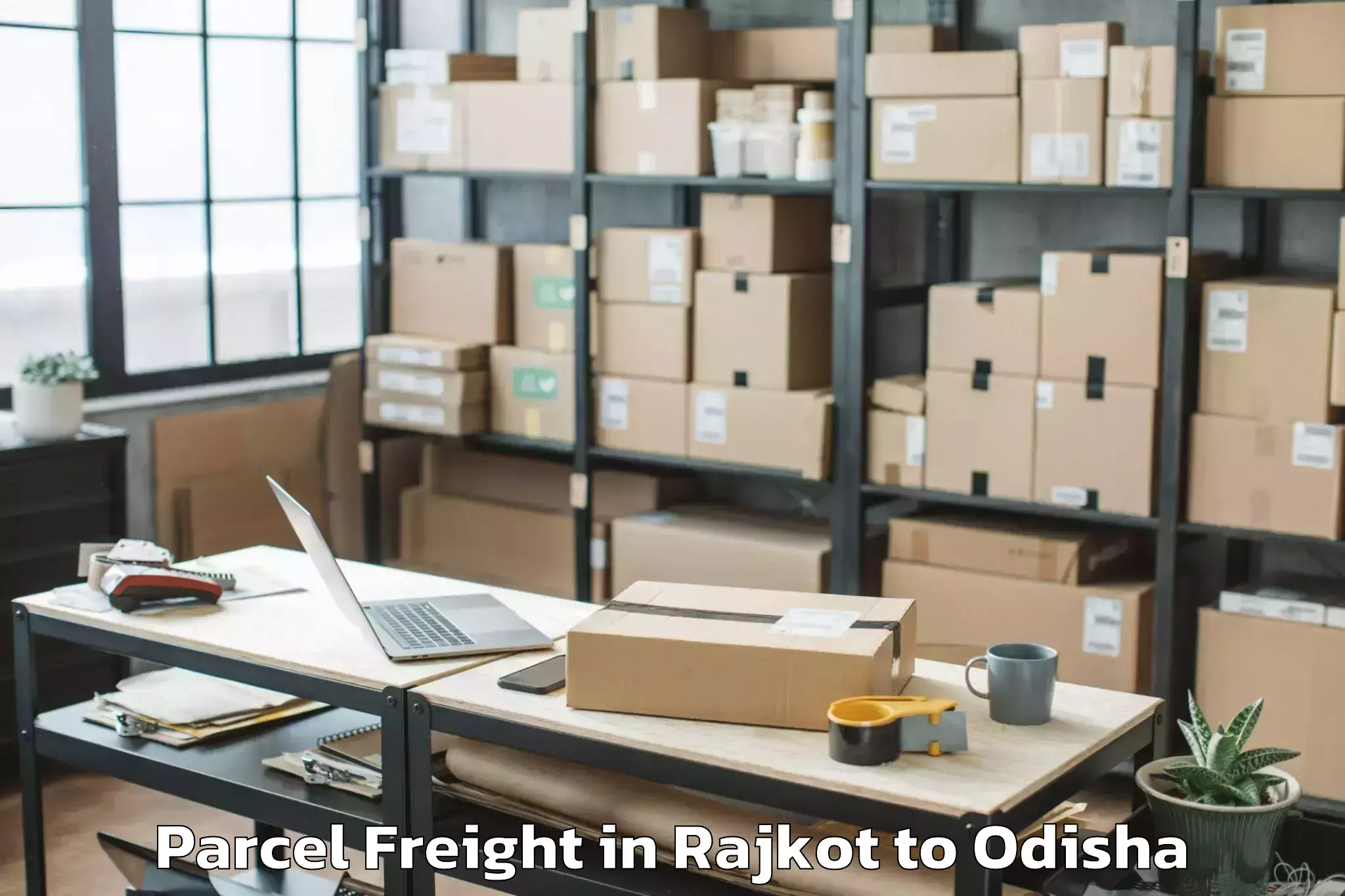 Quality Rajkot to Bansada Parcel Freight